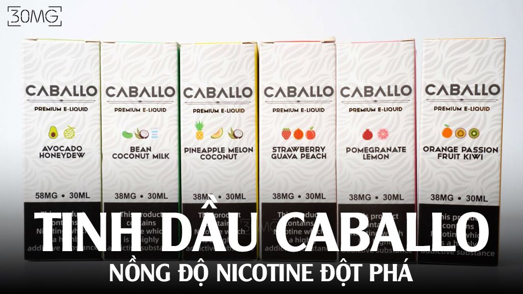 Sức mạnh của nicotine: Sản phẩm tinh dầu vape Caballo với nồng độ nicotine đột phá