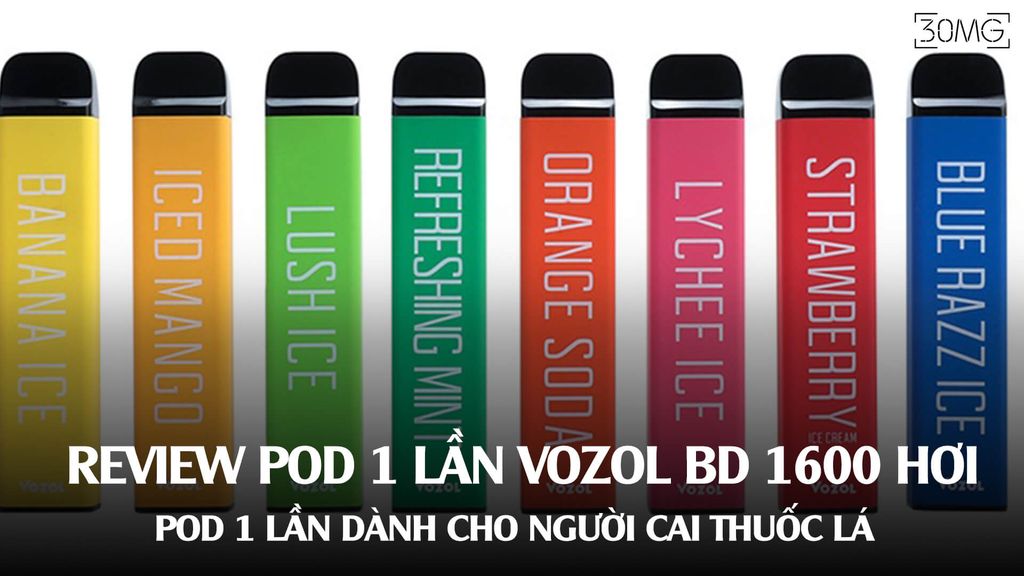 Review Pod một lần Vozol BD 1600 Hơi: Pod 1 lần dành cho người cai thuốc lá