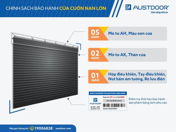 Chính sách bảo hành cửa cuốn Austdoor