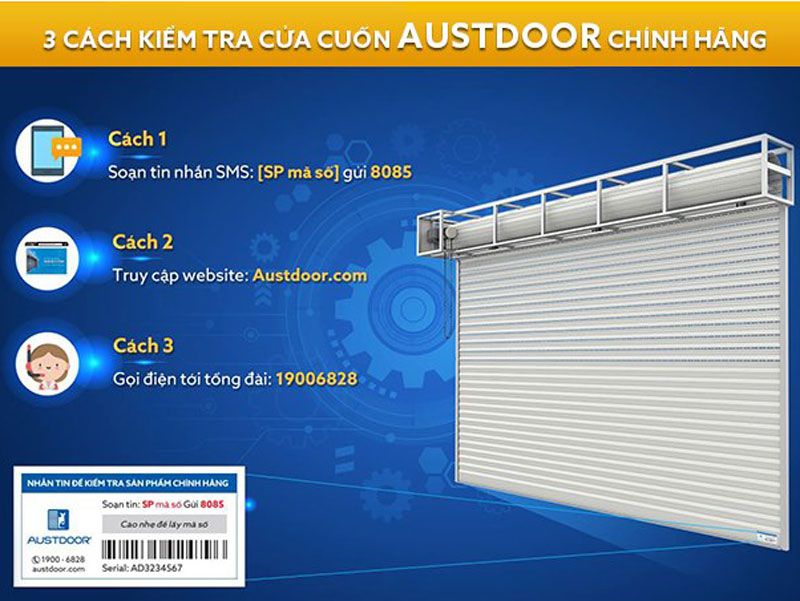 Cách nhận biết cửa cuốn Austdoor chính hãng | Austdoor Long dương