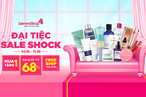 ĐẠI TIỆC SALE SHOCK - HOT DEAL GIẢM ĐẾN 68% + MUA 1 TẶNG 1 + COMBO SIÊU TIẾT KIỆM + QUÀ TẶNG HẤP DẪN TỪ 03.08 - 15.08