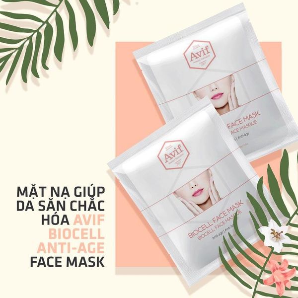 Avif Mặt nạ giấy Biocell Anti - Age Face MaskMặt Nạ Avif Biocell Anti ...