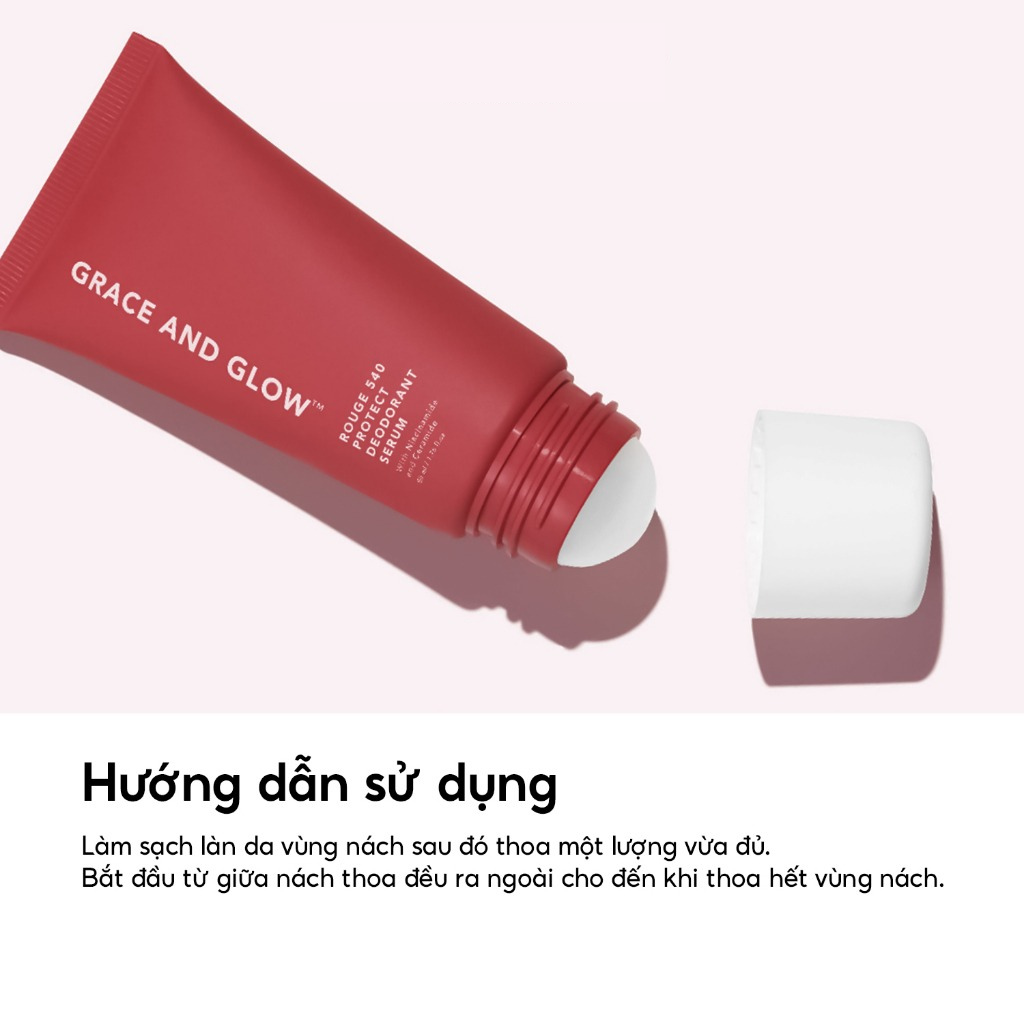 Grace And Glow Lăn khử mùi  Rouge 540 Protect Deodorant Serum With Niacinamide And Ceramide 50ml