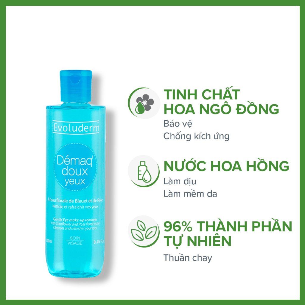 Evoluderm Nước tẩy trang mắt Gentle Eye Make-up Remover 250mlEvoluderm ...