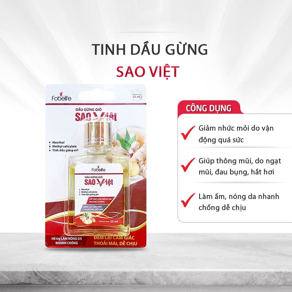 Fobelife Dầu Gừng Gió Sao Việt 3ml