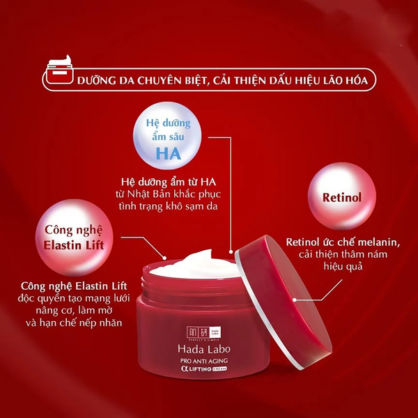 Hadalabo Kem dưỡng Pro Anti Aging α Lifting Cream 50g(IP01)Kem dưỡng  Hadalabo Pro Anti Aging Cream 50g(IP01) – Sammishop