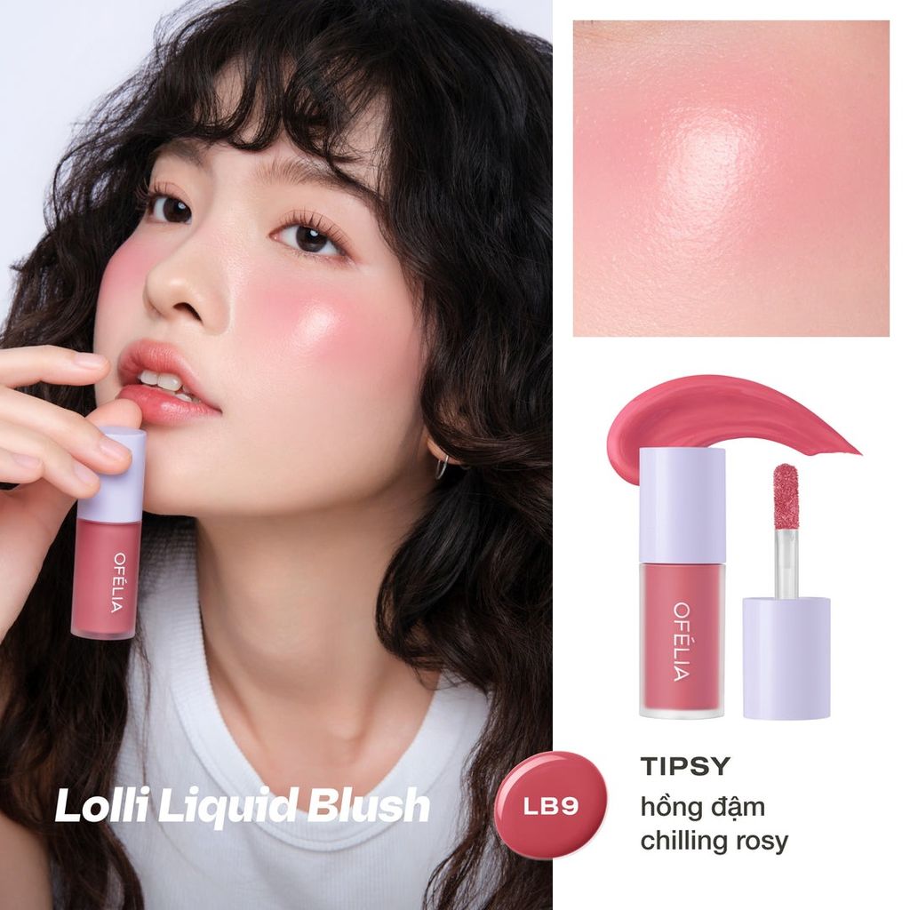 Ofelia Má hồng kem Lolli Liquid Blush LB7 Sunkissed