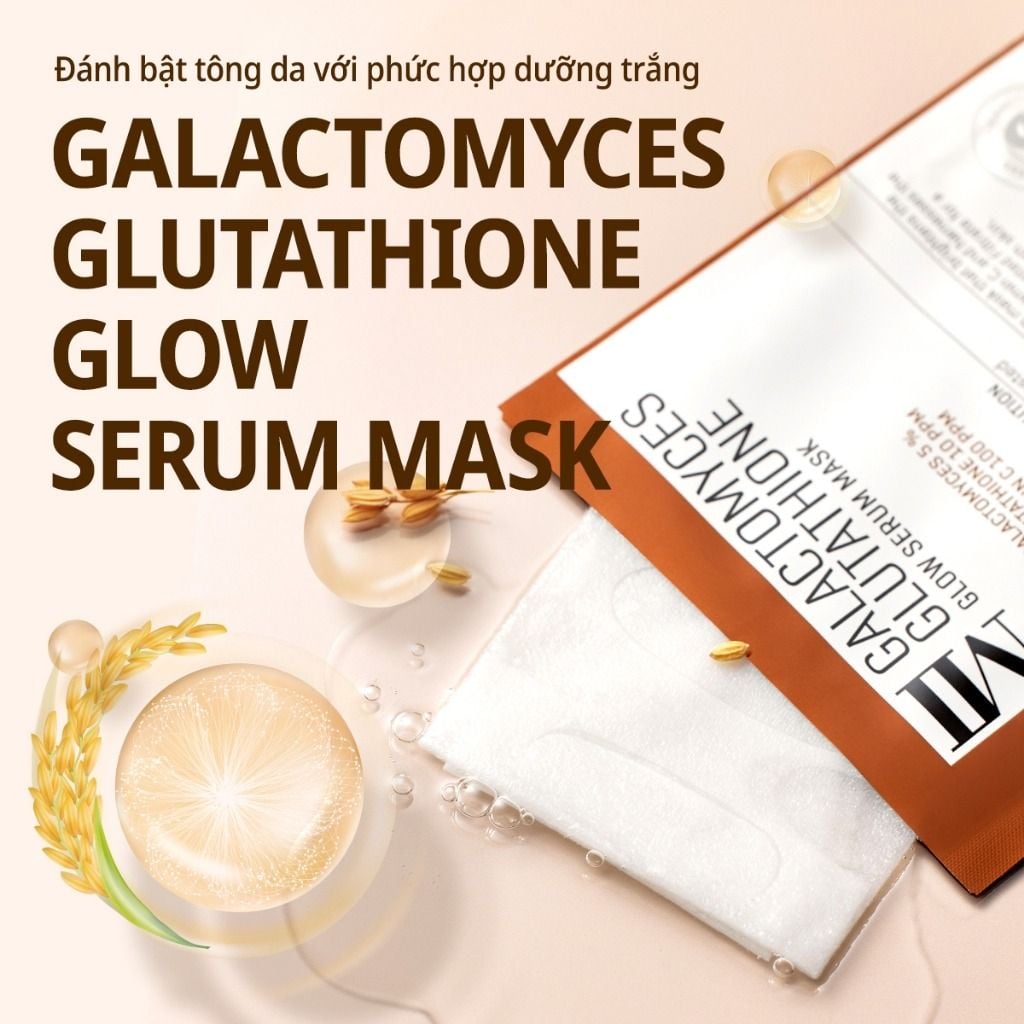 Some By Mi Mặt nạ giấy Galactomyces Glutathione Glow Serum Mask 22g