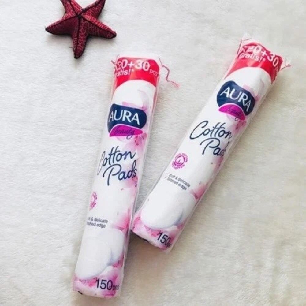 Bông tẩy trang&nbsp;Aura Beauty 120 +30 miếng