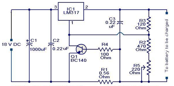 MẠCH SẠC PIN SỬ DỤNG LM317