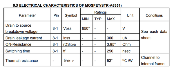 Linh kiện STR-A6351 A6351 6351 DIP-8 Tháo Máy (Đã Kiểm Tra Trên Mạch )