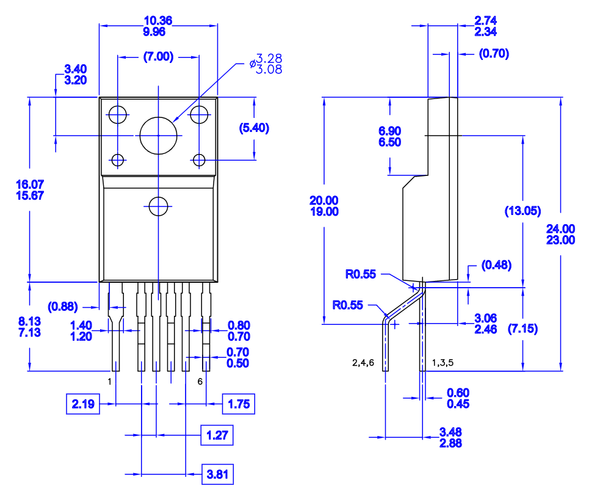 IC Nguồn DM0465R 0465 SIP-6 chính hãng Fairchild