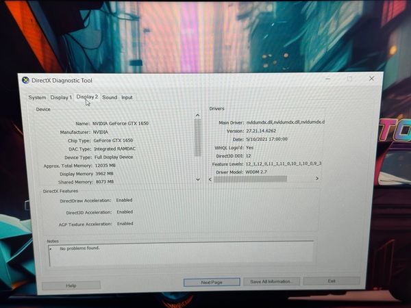 Acer nitro 5 gtx 1650