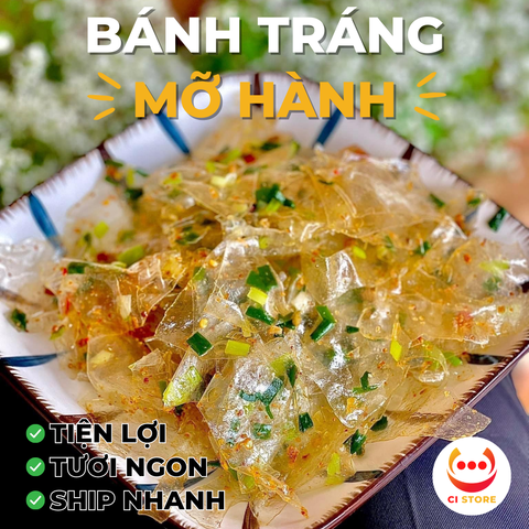 Cách trộn bánh tráng phơi sương mỡ hành siêu ngon dễ làm | Ci Store Việt Nam