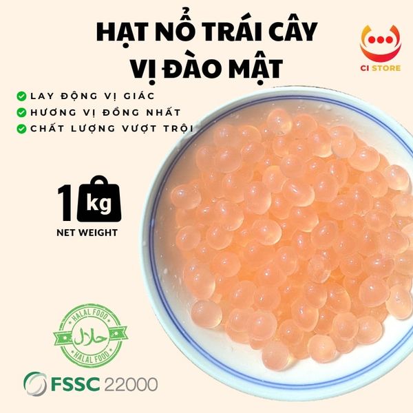 Thạch Nổ Đào Mật – Ngọt Dịu Thơm Hương Cho Món Nước Tiệm Bạn