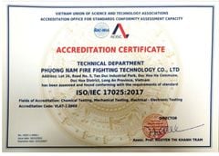 Công ty TNHH Công nghệ PCCC Phương Nam đạt chuẩn ISO/IEC 17025:2017