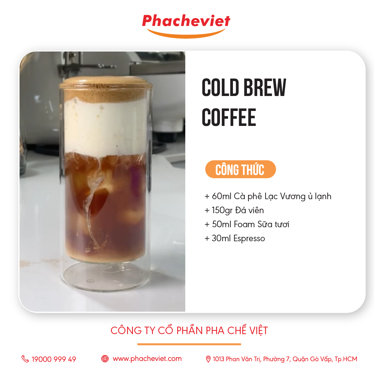 Công thức pha chế Cold Brew Coffee