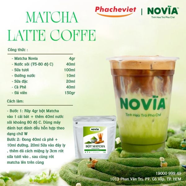 Công thức pha chế Matcha Latte Coffee