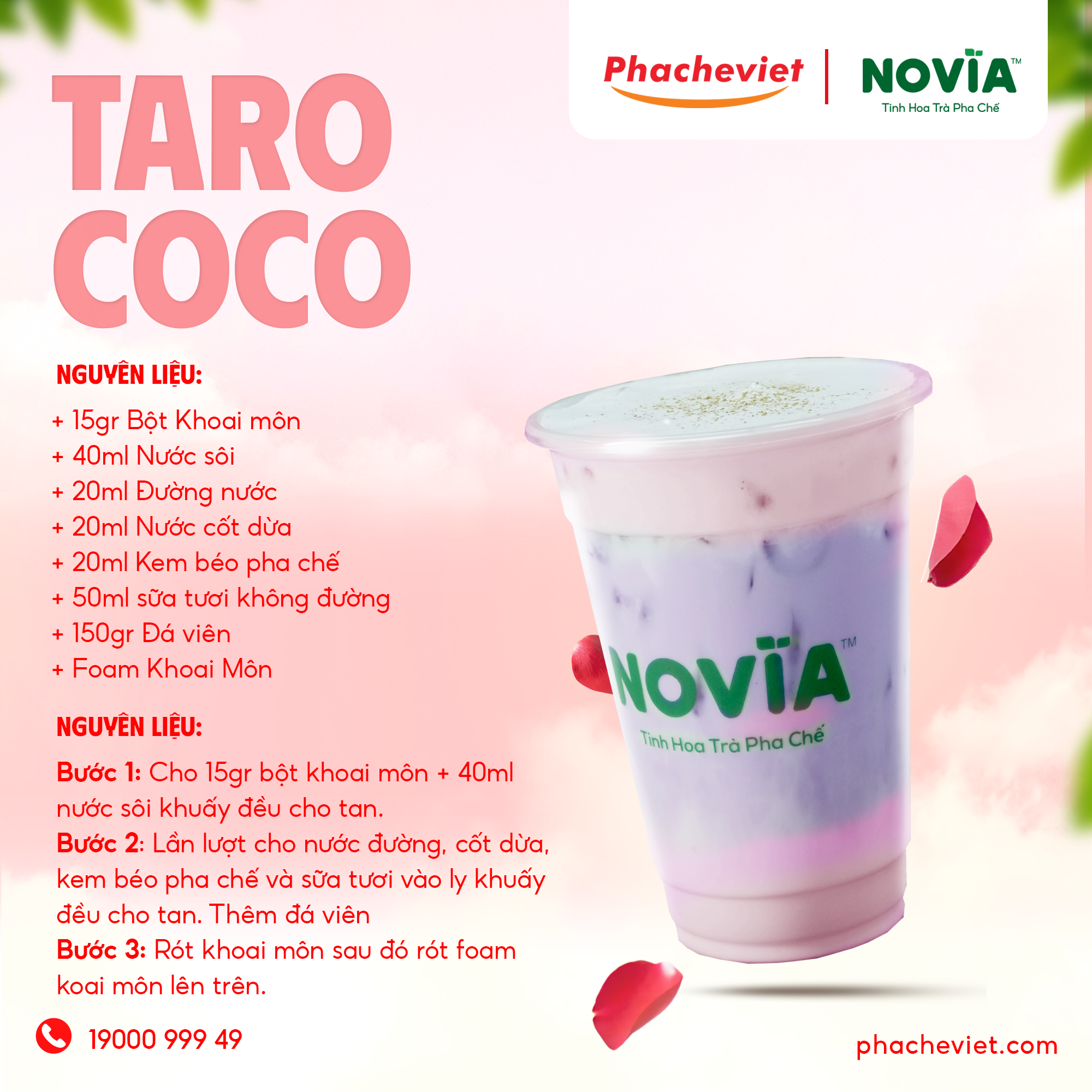 Công thức pha chế Taro Coco