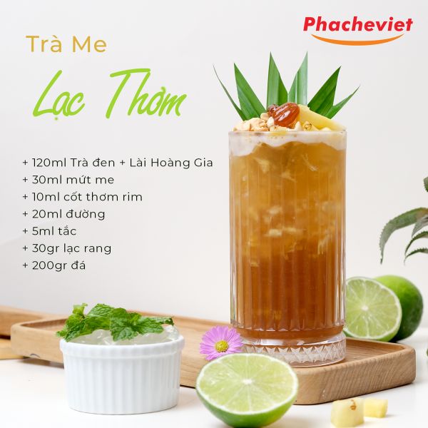 Công thức pha chế Trà Me Lạc Thơm, thanh mát dịu nhẹ