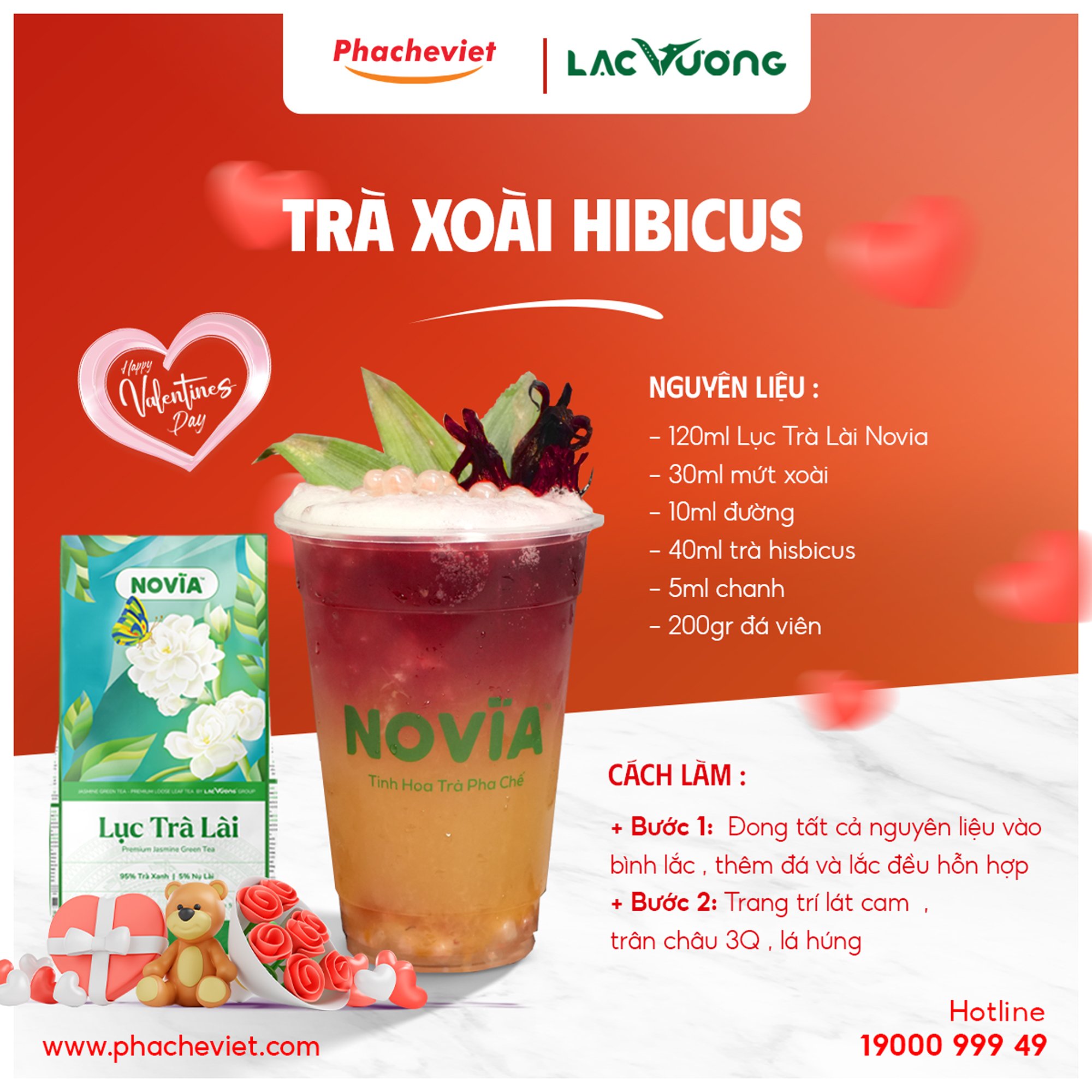 Công thức pha chế Trà Xoài Hibicus