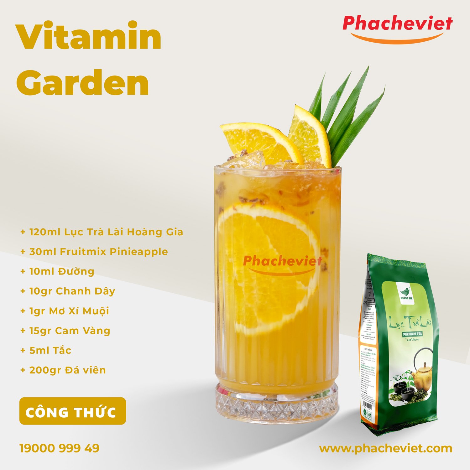 Công thức pha chế Trà Vitamin Garden