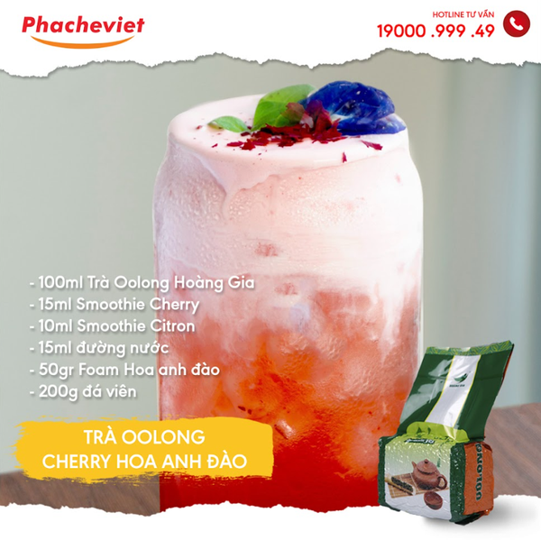 Trà Oolong Cherry Hoa Anh Đào