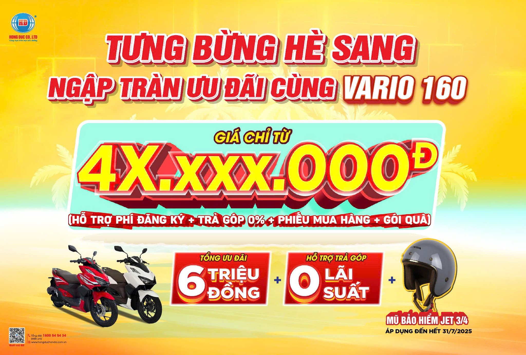 TƯNG BỪNG HÈ SANG NGẬP TRÀN ƯU ĐÃI CÙNG VARIO 160