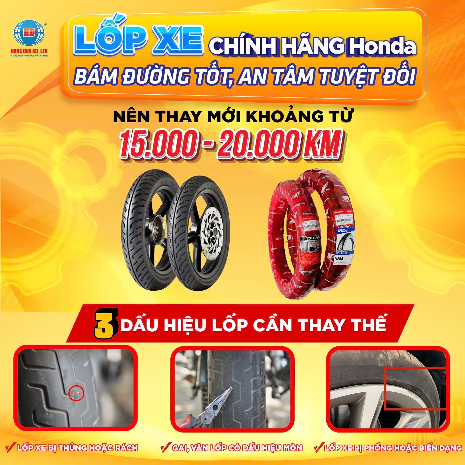 LỐP XE HẾT TUỔI THỌ – THAY NGAY TRÁNH NGUY HIỂM