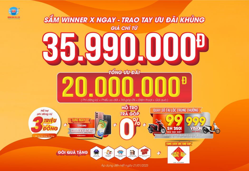 SẮM WINNER X NGAY TRAO TAY ƯU ĐÃI KHỦNG