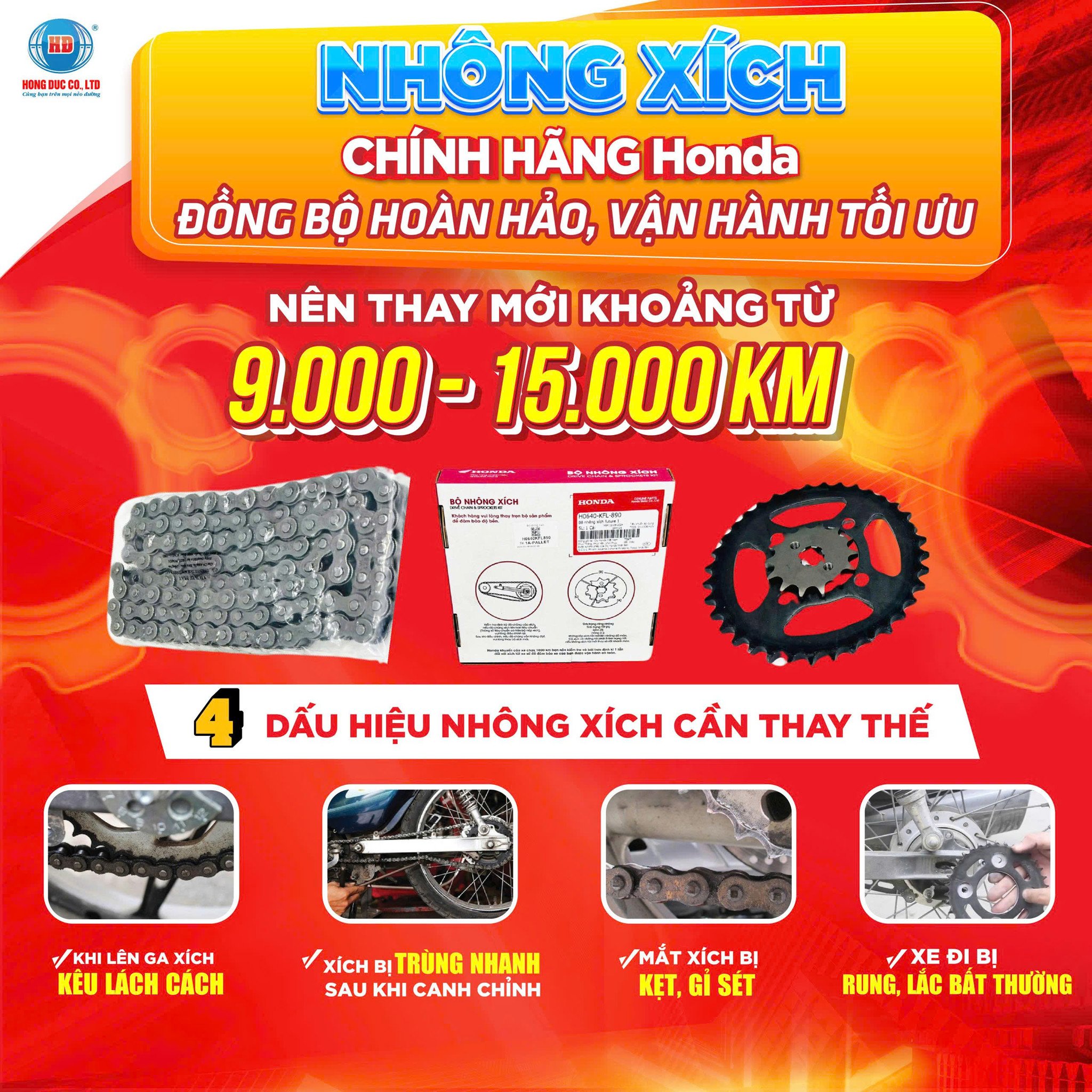NHÔNG XÍCH CHÍNH HÃNG VẬN HÀNH TỐI ƯU