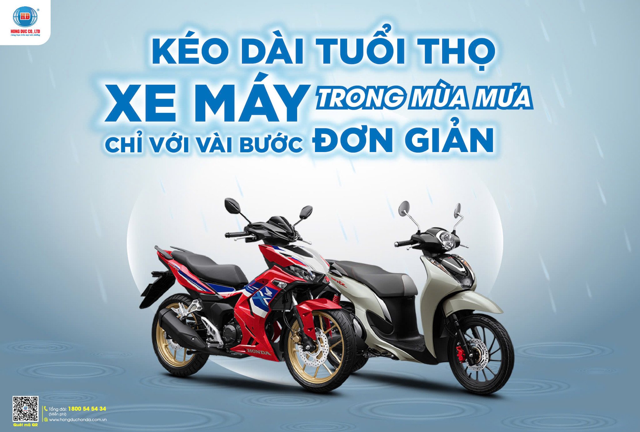 KÉO DÀI TUỔI THỌ XE MÁY TRONG MÙA MƯA CHỈ VỚI VÀI BƯỚC ĐƠN GIẢN