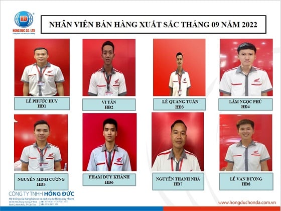 VINH DANH NHÂN VIÊN XUẤT SẮC THÁNG 09 - 2022