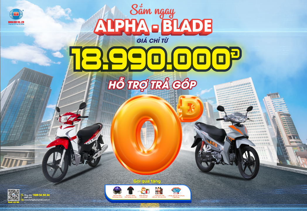 SẮM Honda ALPHA - BLADE CHỈ TỪ 18.990.000 ĐỒNG