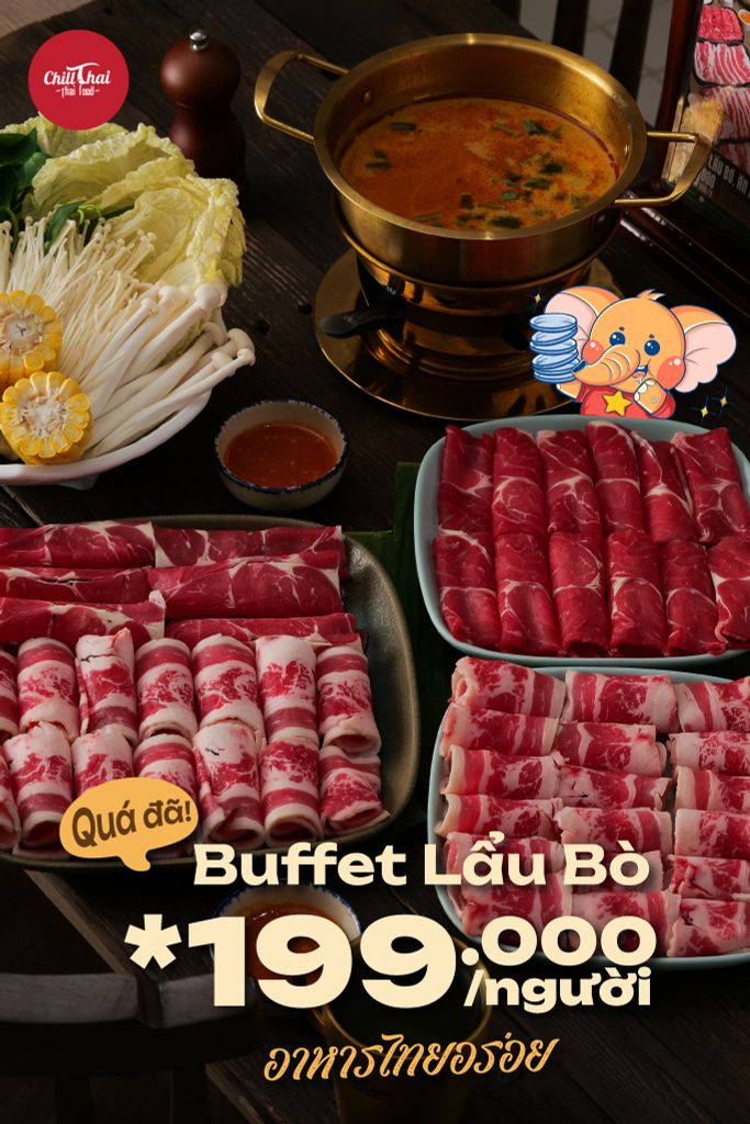 BUFFET LẨU BÒ THẢ GA CHỈ 199K/người QUÁ ĐÃ