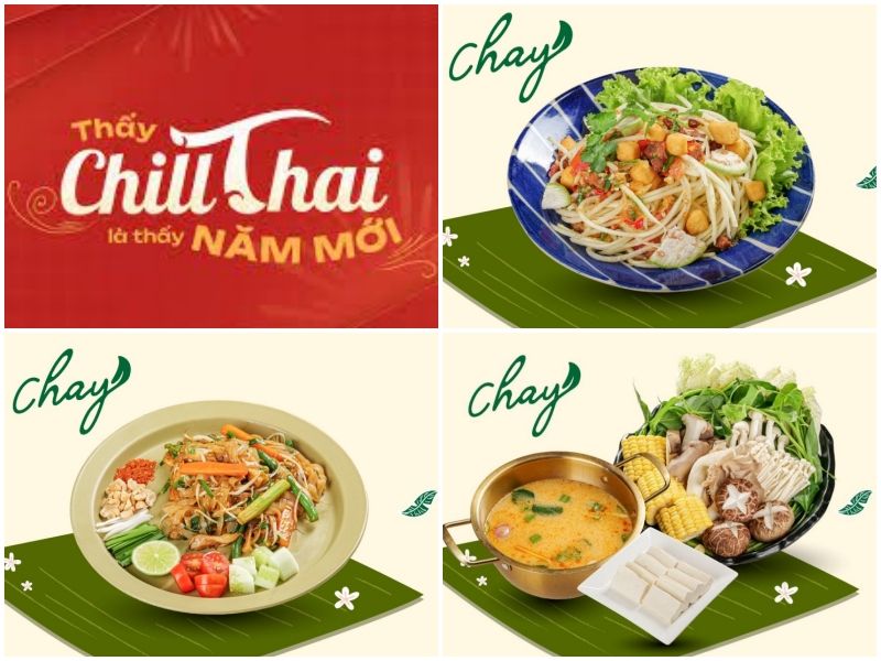 Thưởng thức menu chay vị Thái tại nhà hàng ChillThai