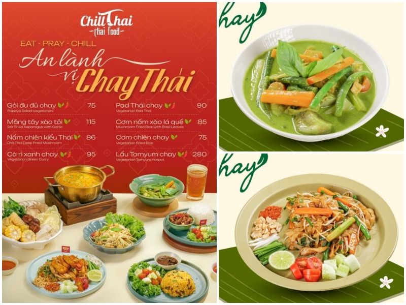 An lành vị chay Thái tại nhà hàng ChillThai