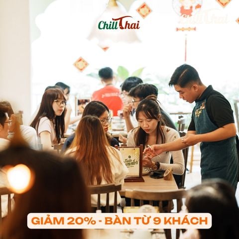 ƯU ĐÃI lên đến 20% đang chờ khách thương của nhà Chill