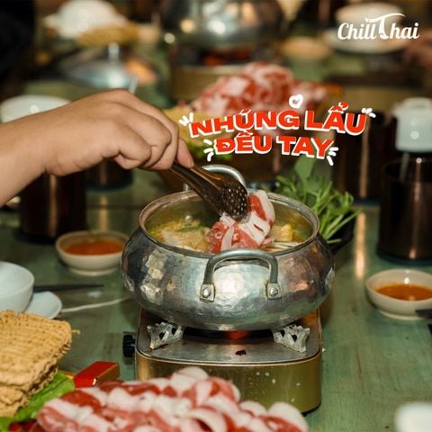 Thưởng thức lẩu bò tươi ngon tại nhà hàng ChillThai