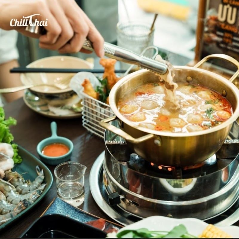Lẩu Tom Yum tại ChillThai - Ấm lòng món ngon ngày mưa tại TP. HCM