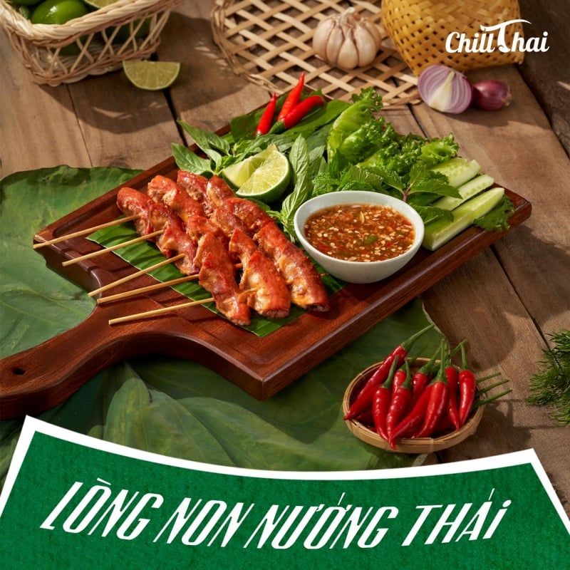 Lòng non nướng Thái - Hương vị đường phố 