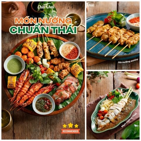 Món nướng đường phố đậm chất Thái tại ChillThai TP. HCM