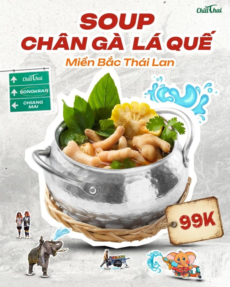 Soup chân gà lá quế chỉ 99k tại ChillThai