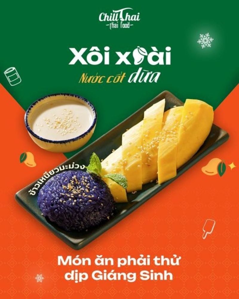 XÔI XOÀI: Bánh Pudding tươi mát của người Thái dịp Noel