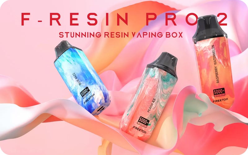 F-Resin Pro 2 - Pod 5000 Hơi Có Sạc Vỏ Cẩm Thạch Của Freeton