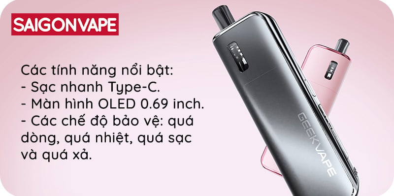 Cac tinh nang noi bat khac cua Pod System Geekvape Soul