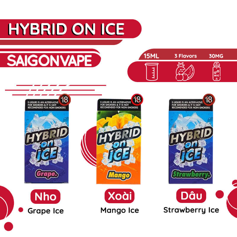 Menu cua tinh dau Salt Nic Hybrid On Ice tai Sai Gon Vape