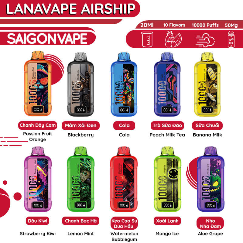 bo suu tap cac huong vi cua LANAVAPE Airship Pod