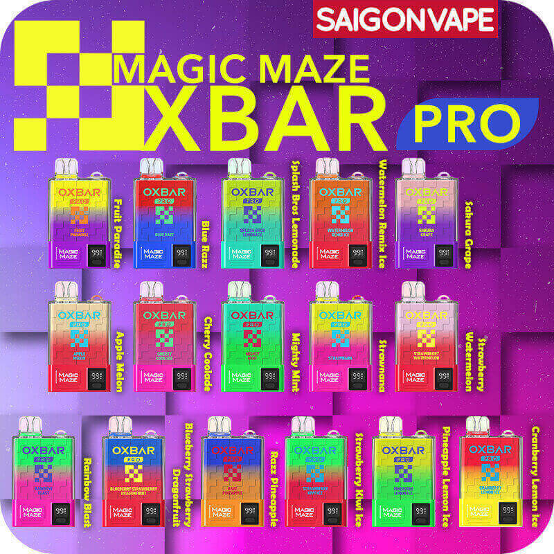 Tong hop 16 huong vi cua Oxva Oxbar Magic Maze