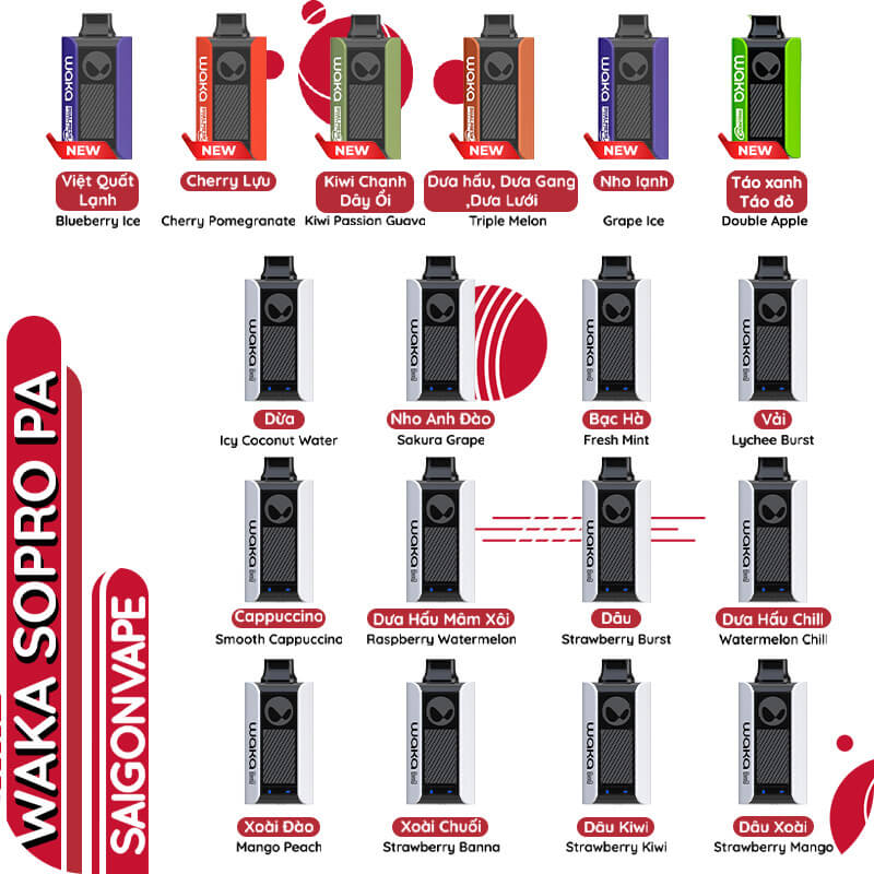 Menu Pod 1 lan Waka PA10000 tai Shop Pod Saigonvape